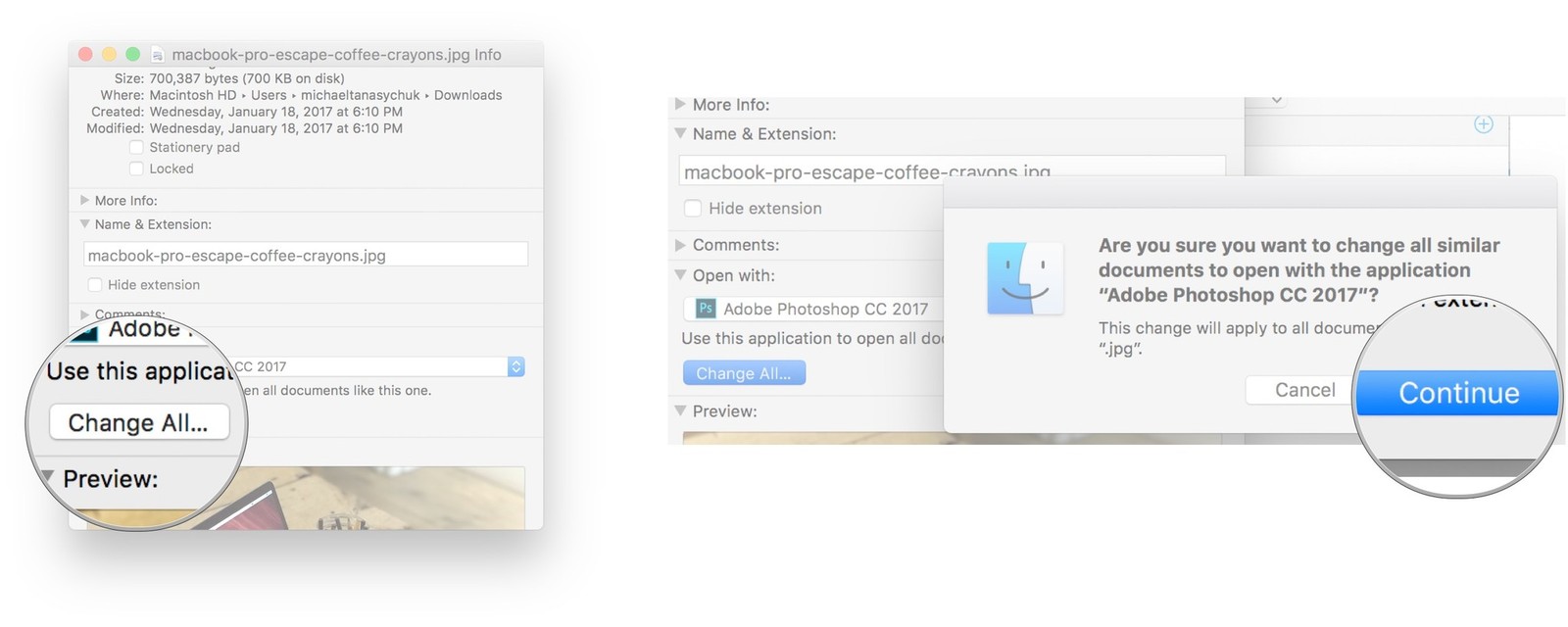 How to change default applications and default programs on a Mac
